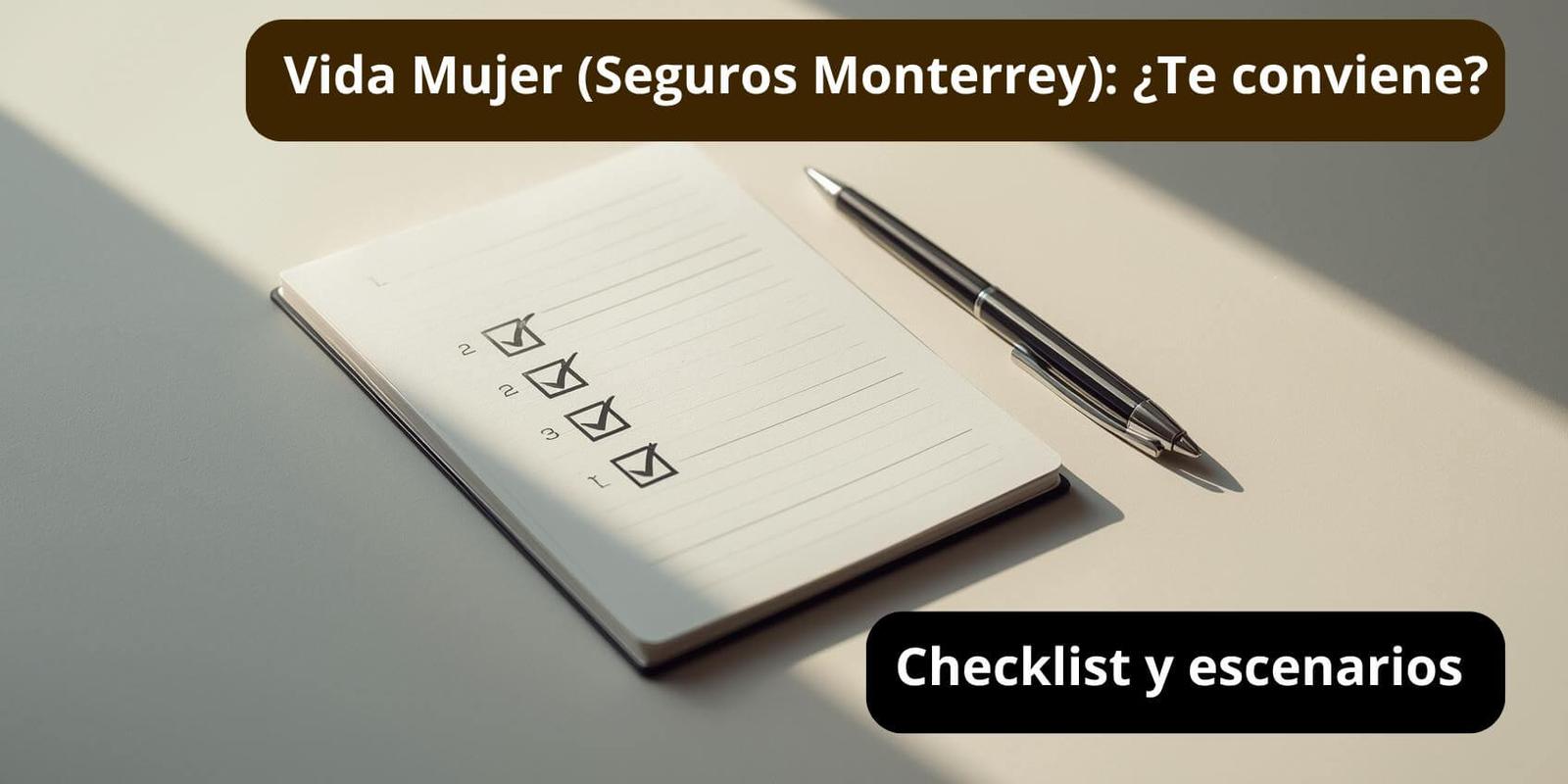 Checklist para evaluar si Vida Mujer de Seguros Monterrey conviene
